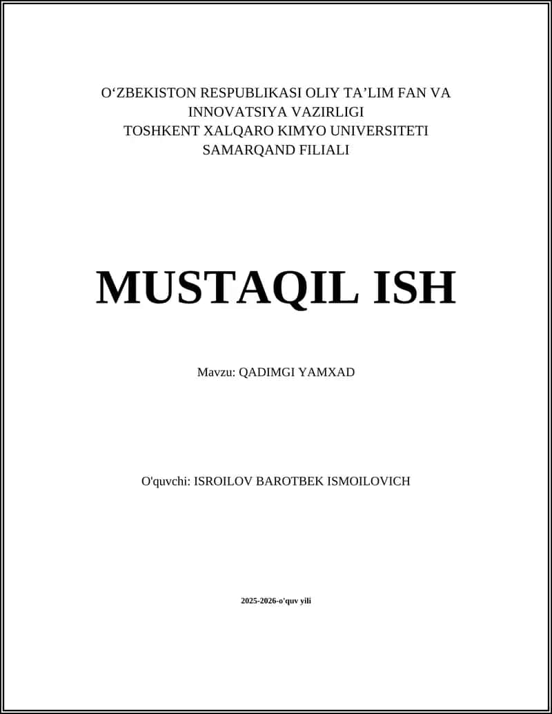 QADIMGI YAMXAD