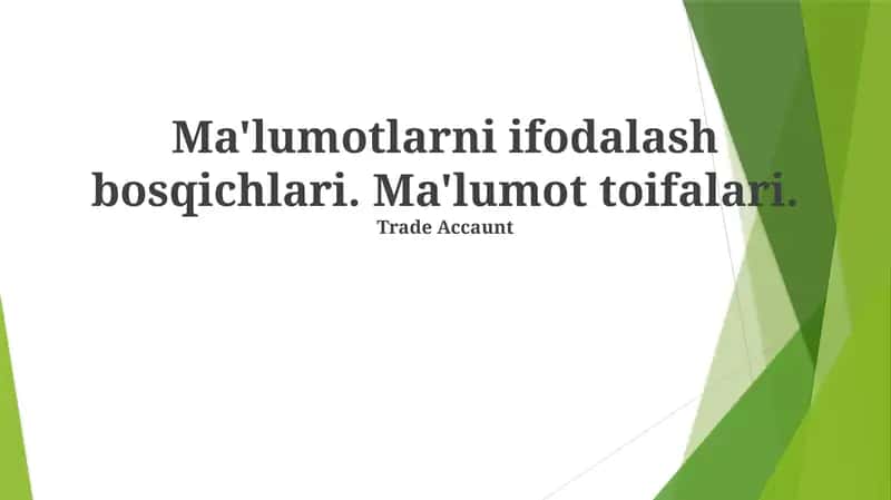 Trade Accaunt