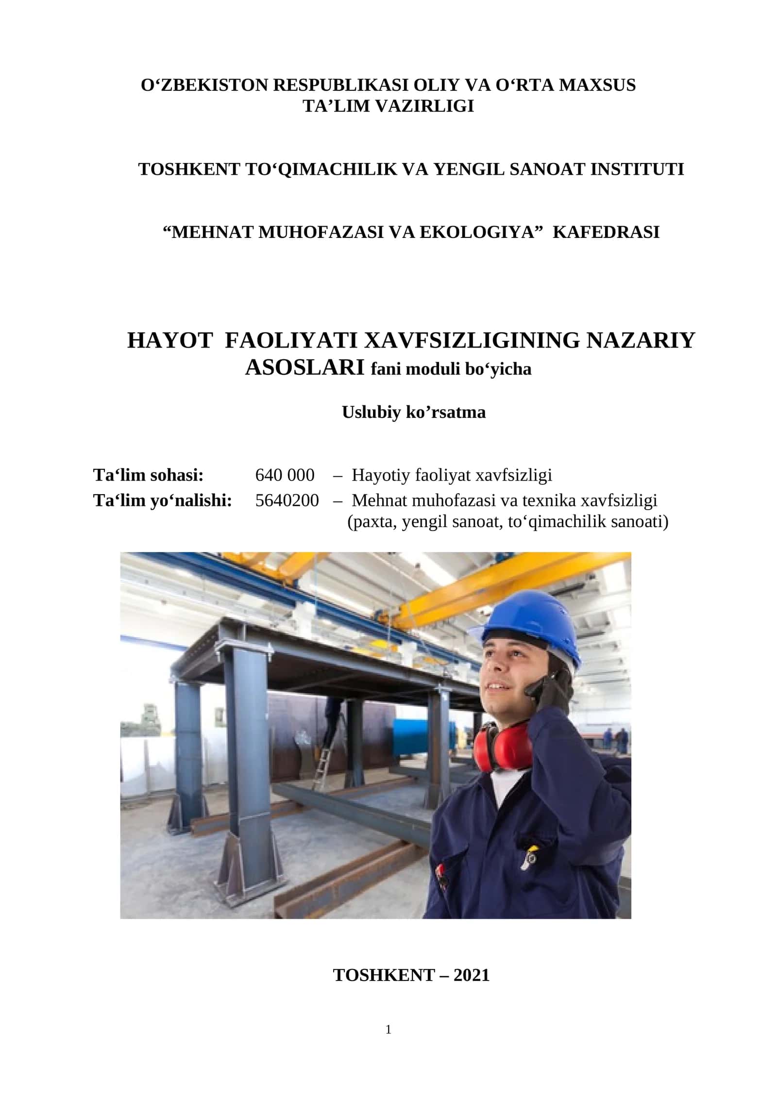 Hayot faoliyati xavfsizligi