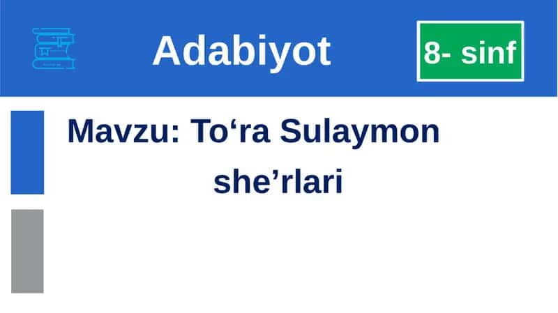TO'RA SULAYMON