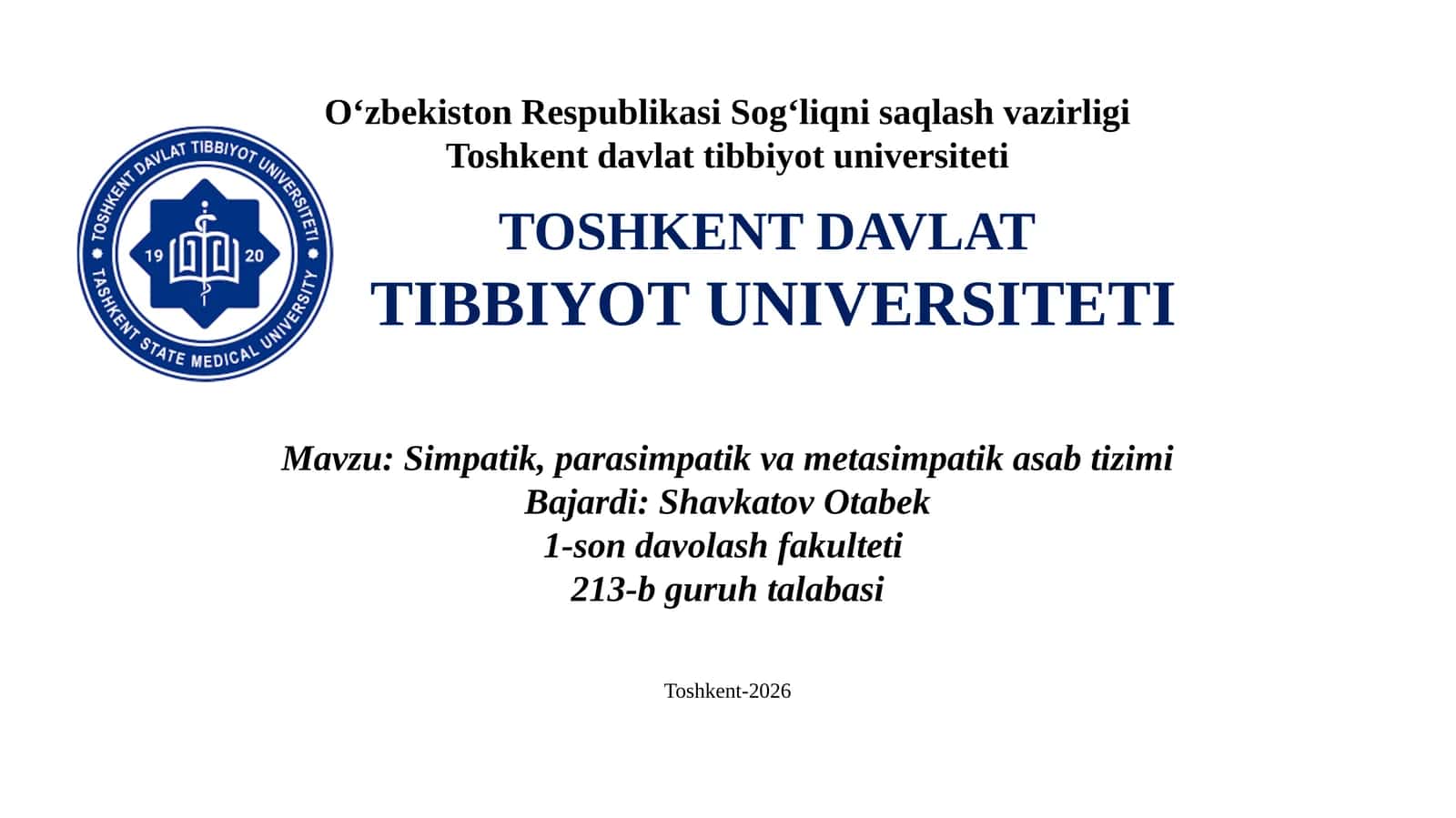 Simpatik, parasimpatik va metasimpatik sabt tizimi