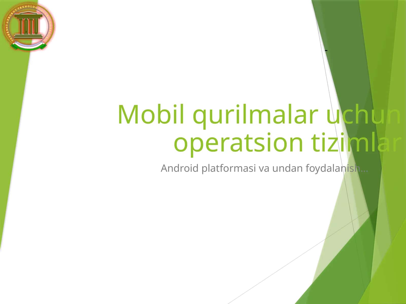 Mobil qurilmalar uchun operatsion tizimlar