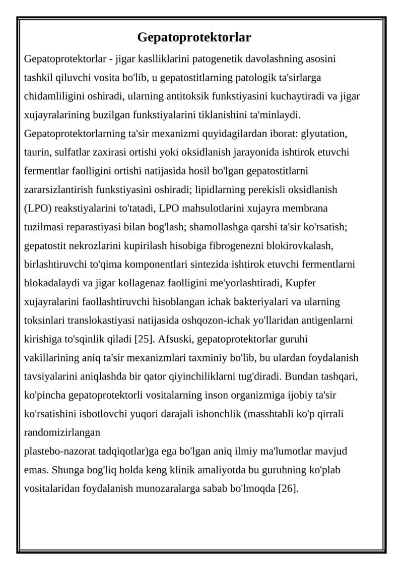 Gepatoprotektorlar