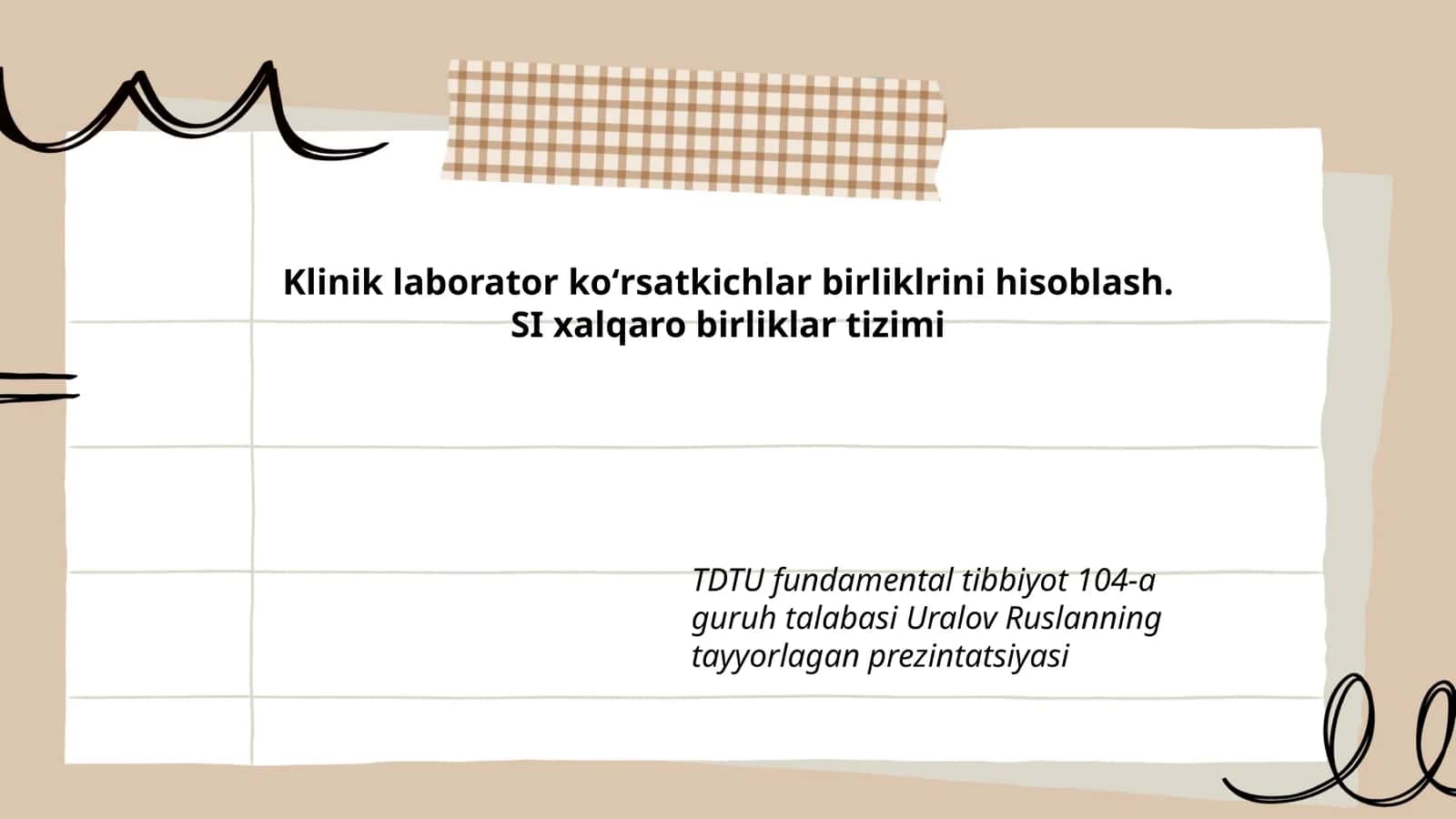 SI xalqaro birliklar tizimi