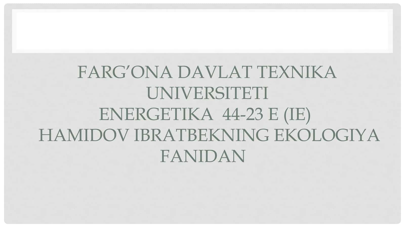 Radioekologiya Asoslari: Atrof-muhit va Radiatsiya