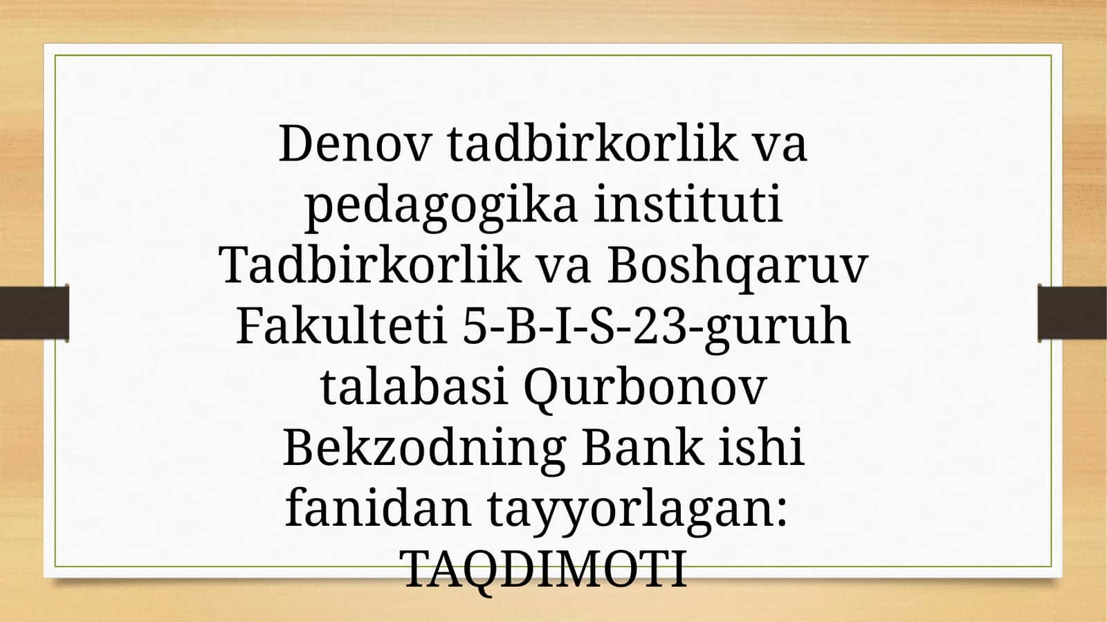 Basel kelishuvi va uning o'zbekistonda qo'llanishi