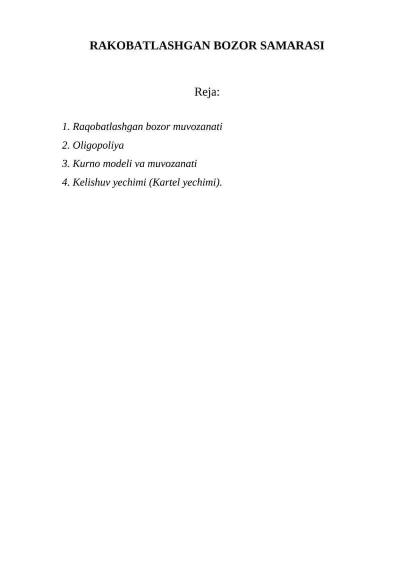 RAKOBATLASHGAN BOZOR SAMARASI