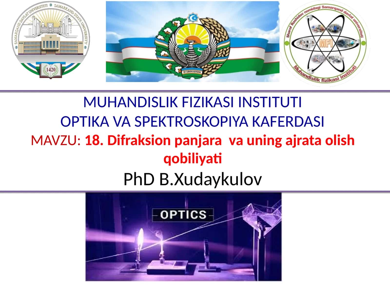 Difraksion panjara va uning ajrata olish qobiliyati