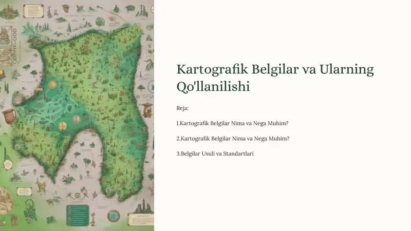 Kartografik Belgilar va Ularning Qo'llanilishi