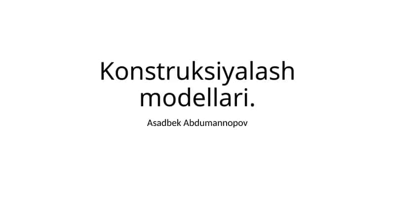 Sharshara modeli