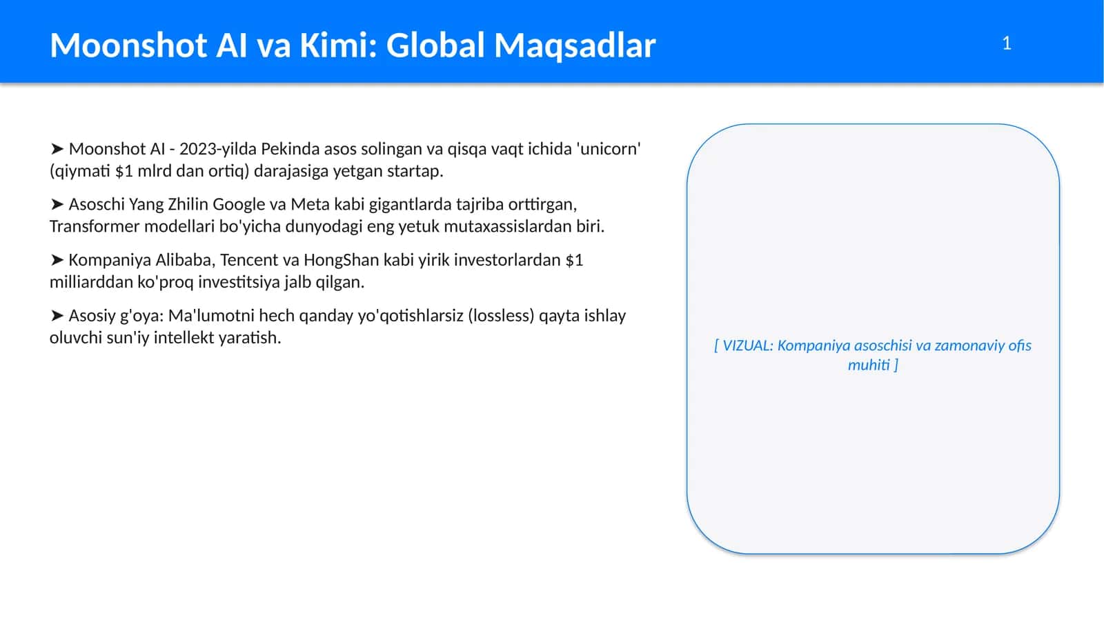 Moonshot AI va Kimi: Global Maqsadlar