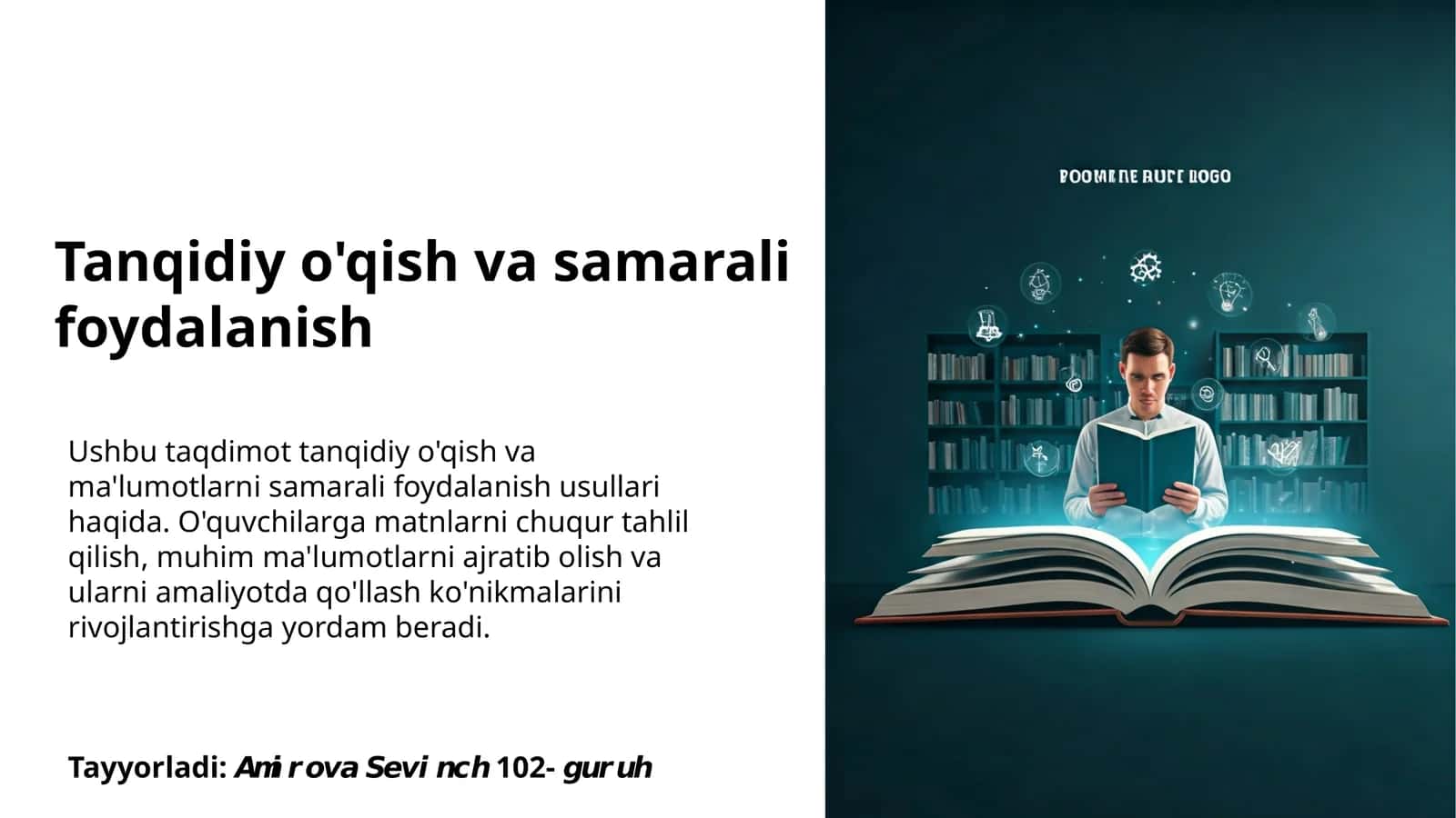 Tanqidiy o'qish va samarali foydalanish