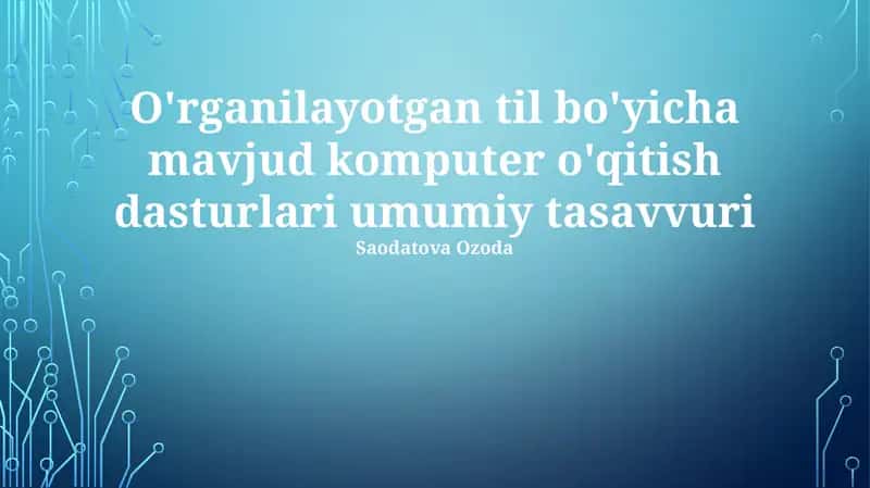 Til O'rganish Dasturlari