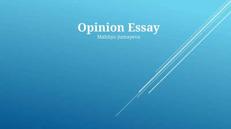 Opinion Essay