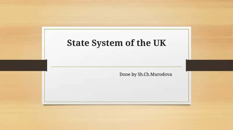 State System of the UK