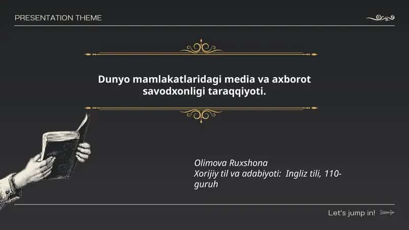 Dunyo mamlakatlaridagi media va axborot savodxonligi taraqqiyoti