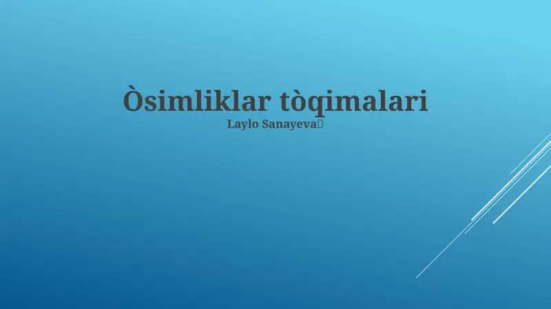 O'simlik to'qimalari