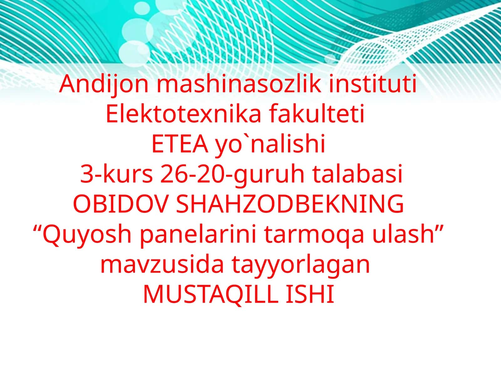 Quyosh panelarini tarmoqa ulash