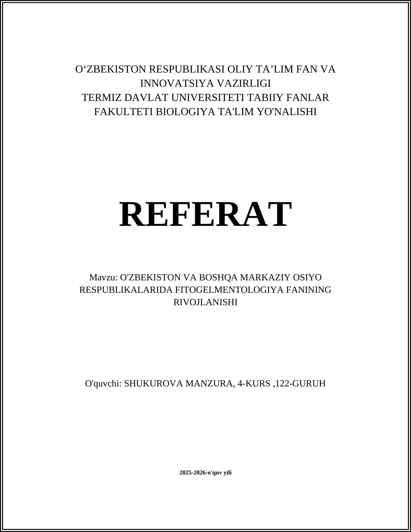 Fitogelmentologiya fanining rivojlanishi