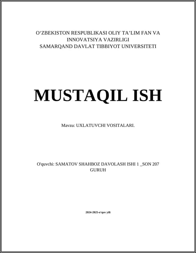 UXLATUVCHI VOSITALARI