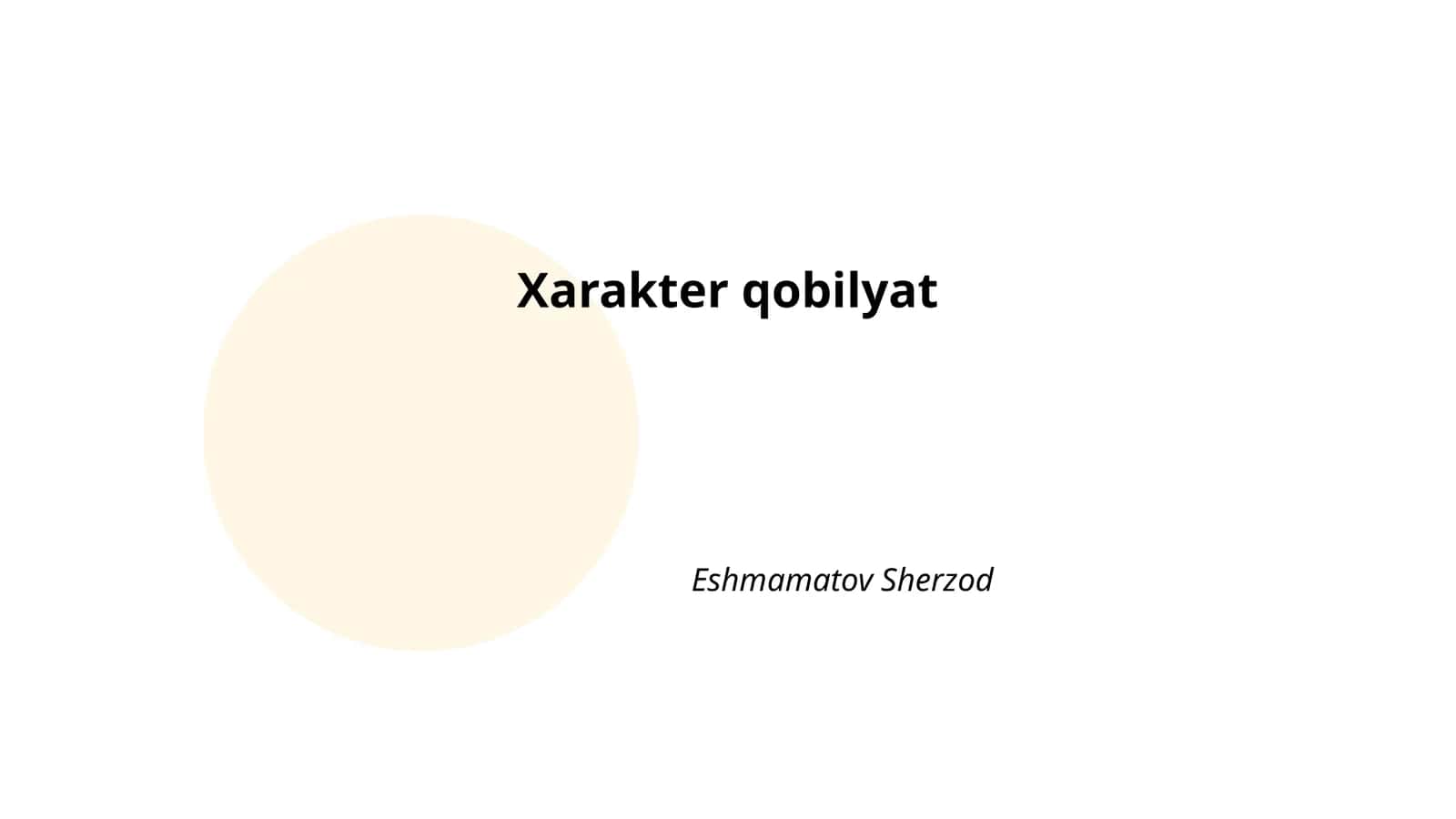 Xarakter qobilyat