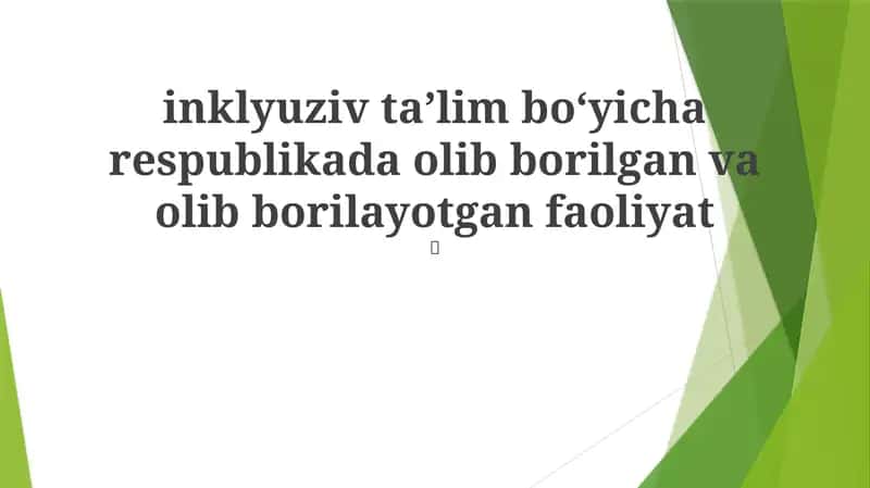 Respublika Inklyuziv Ta'lim Strategiyasi