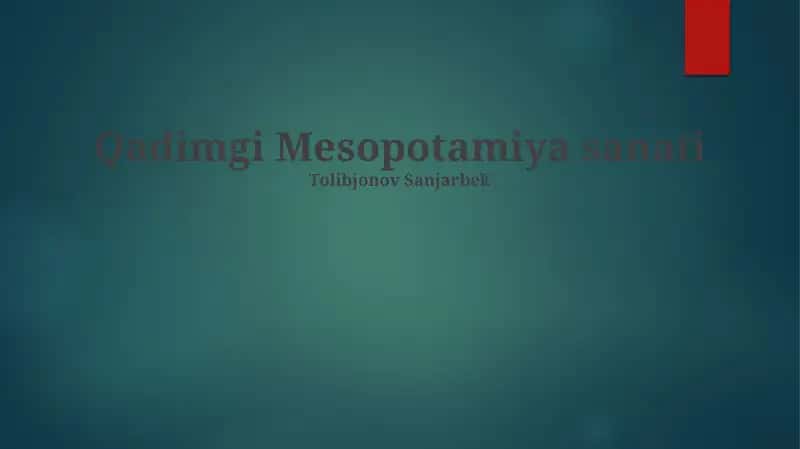 Qadimgi Mesopotamiya sanati