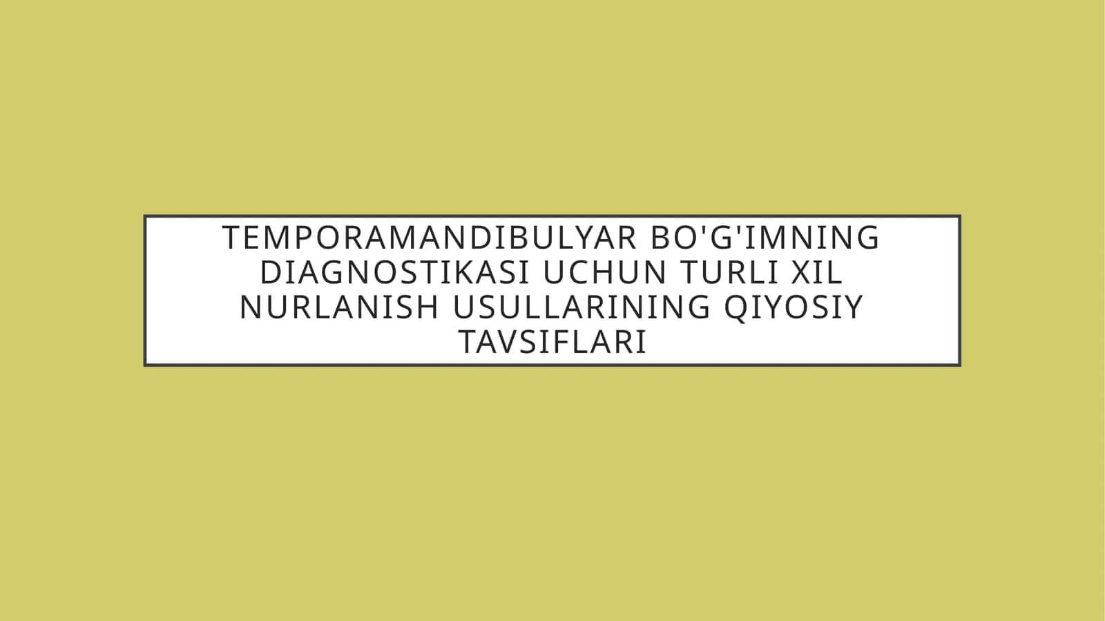 Ortopantomografiya
