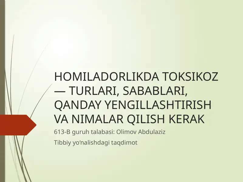 HOMILADORLIKDA TOKSIKOZ