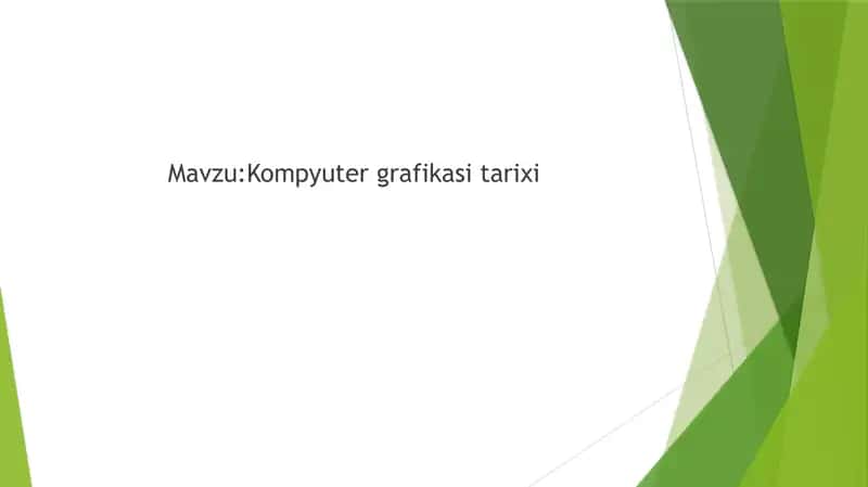 Kompyuter grafikasi tarixi