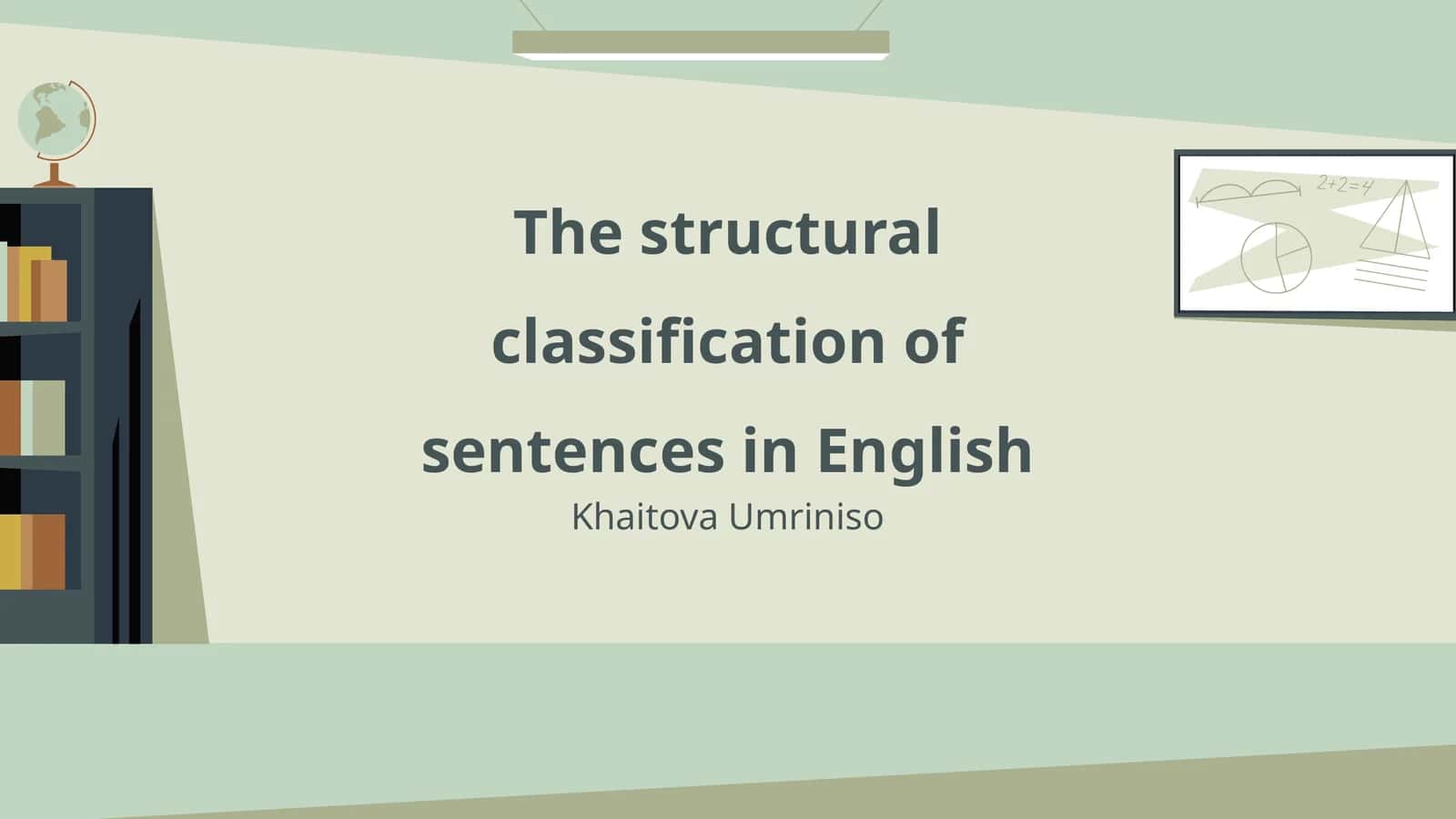 The structural classification of sentences in English