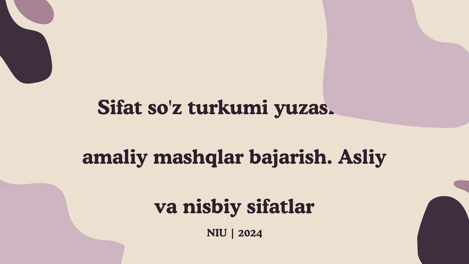 Analiym mashqlar