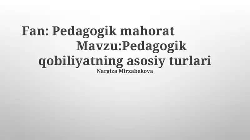 Pedagogik mahorat