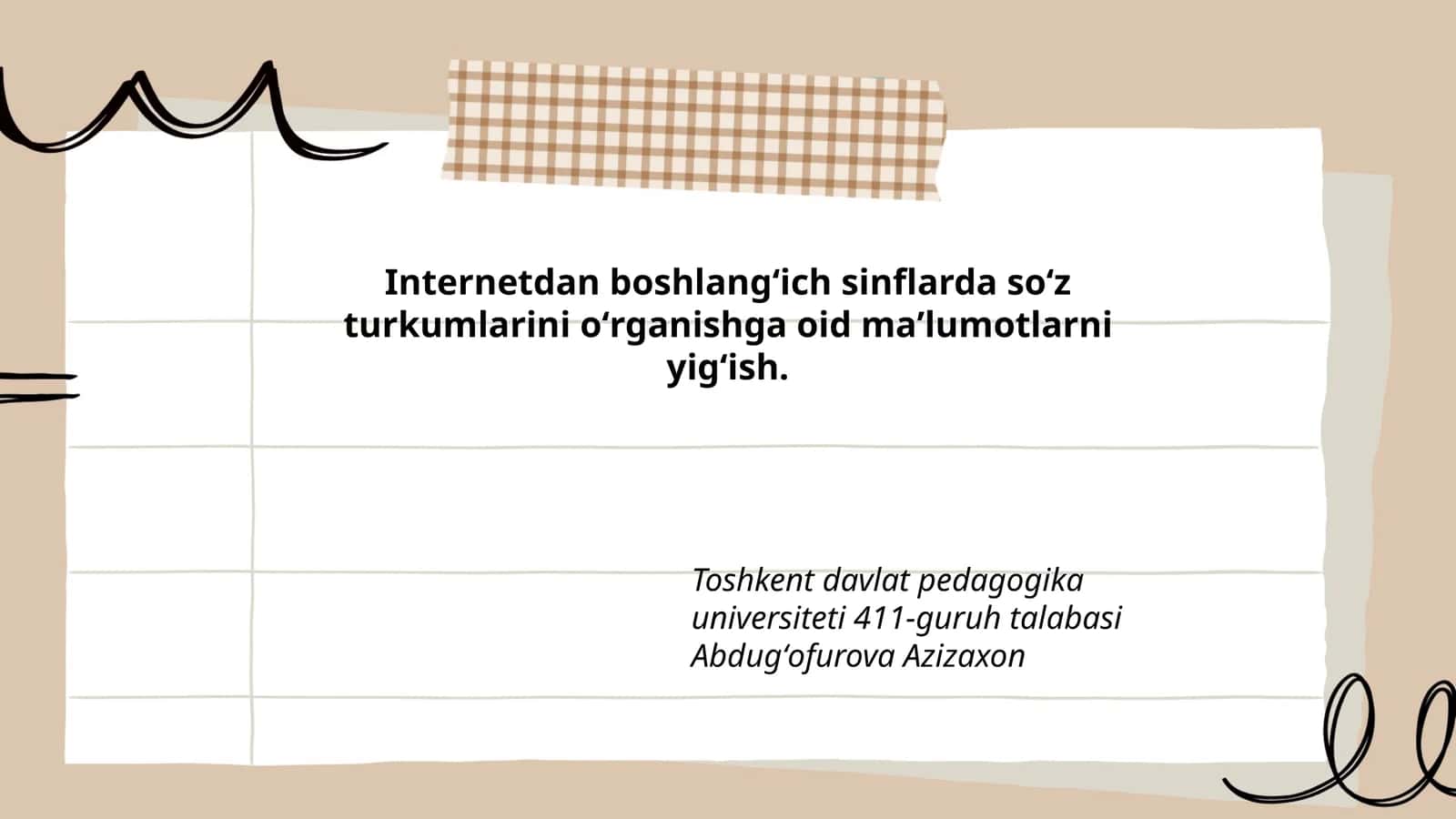Internetdan boshlangʻich sinflarda soʻz turkumlarini oʻrganishga oid maʼlumotlarni yigʻish