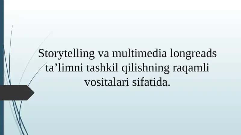 Multimediali longreads