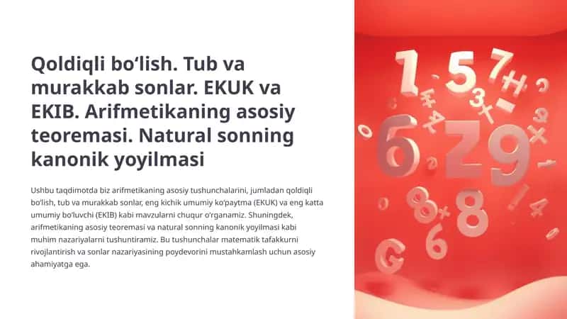 Arifmetika Asoslari