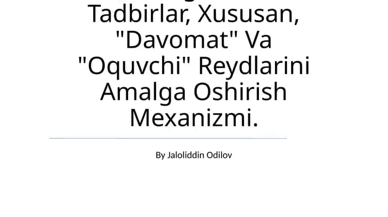 Talabalarning Harakatlari