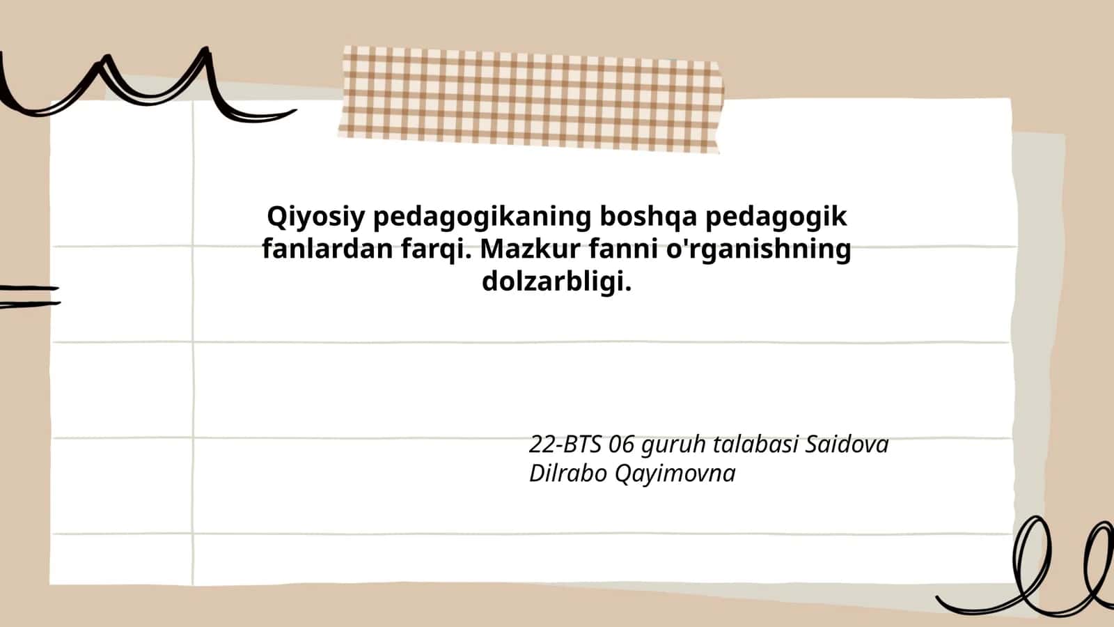 Qiyosiy pedagogika tushunchasi va uning boshqa pedagogik fanlardan asosiy farqlari
