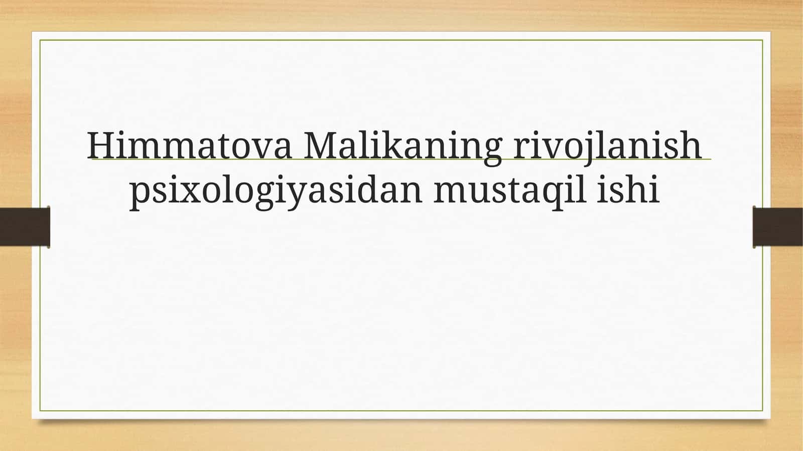 O‘SMIRLIK DAVRI
