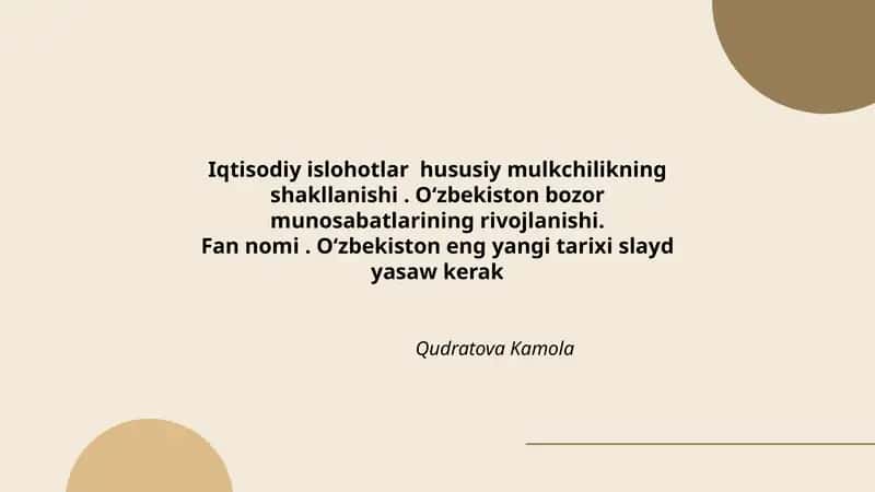 Oʻzbekiston eng yangi tarixi