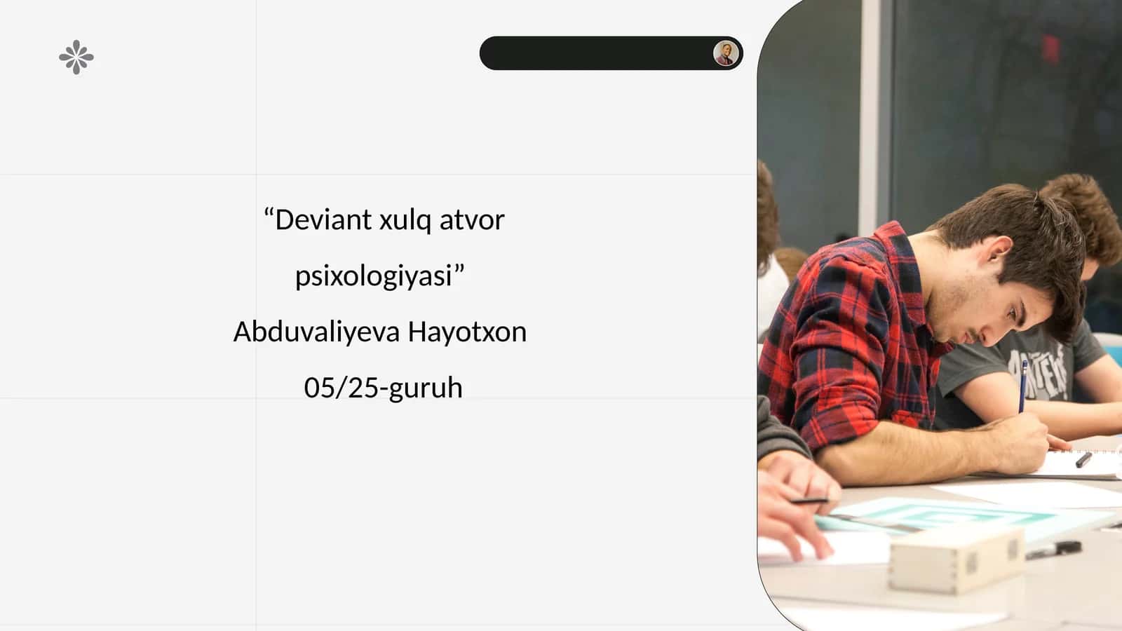 “Deviant xulq atvor psixologiyasi”