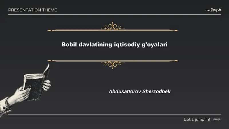 Bobil davlatining iqtisodiy g'oyalari
