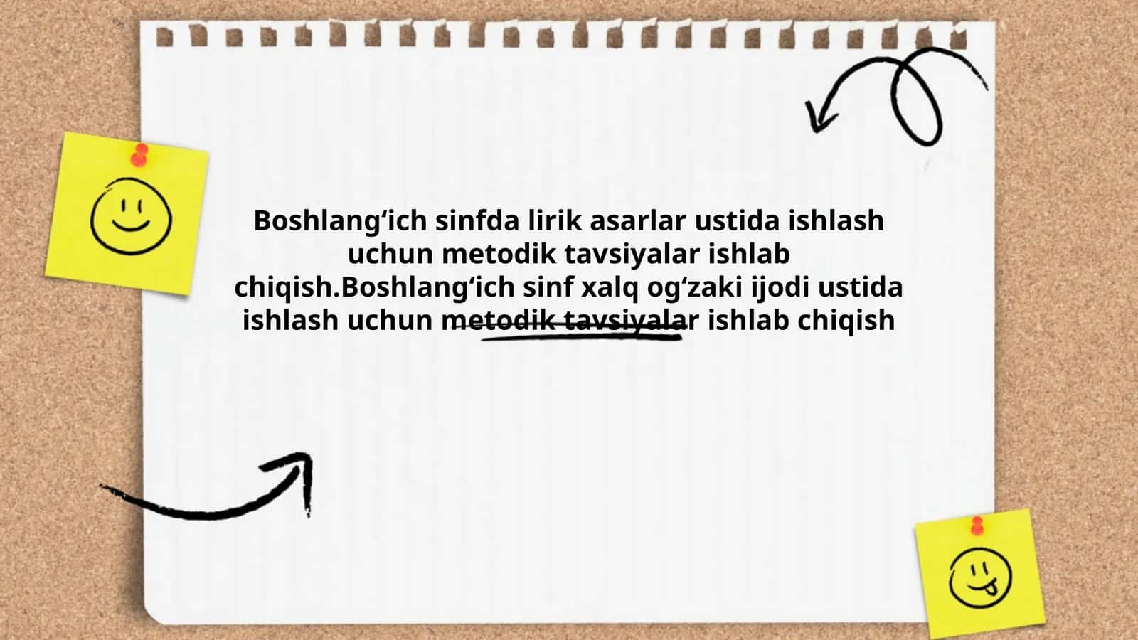 Lirik asarlar ustida ishlash uchun metodik tavsiyalar