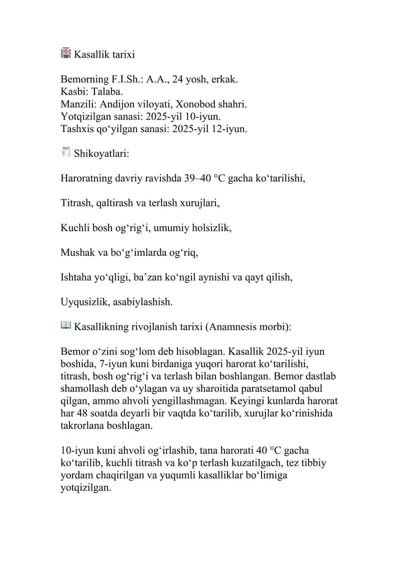 Bezgak kasallik tarixi