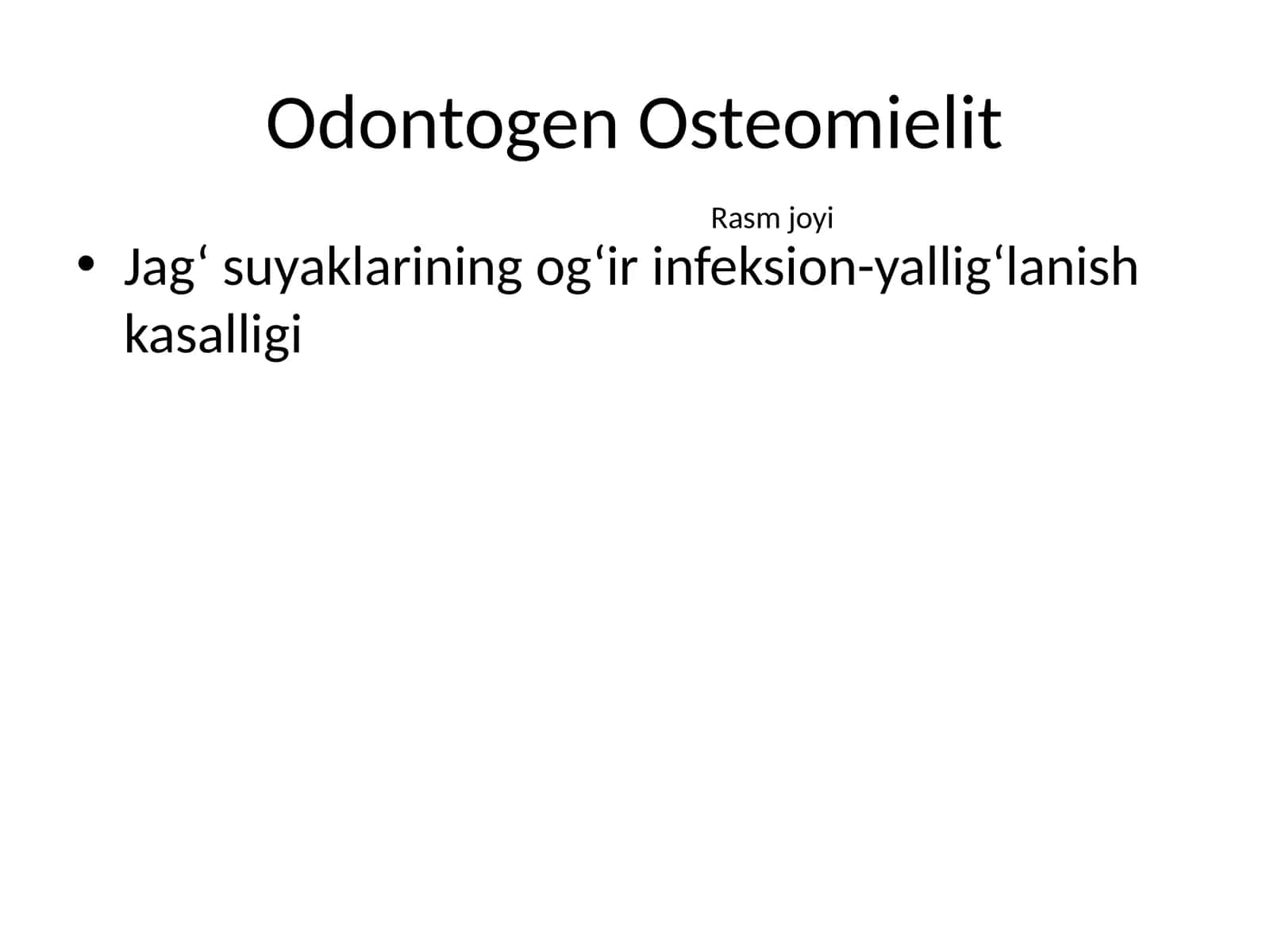 Odontogen Osteomielit