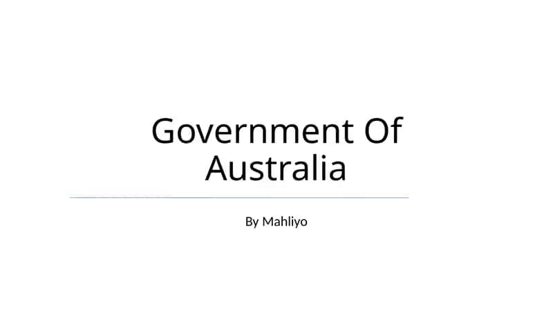 Government Of Australia