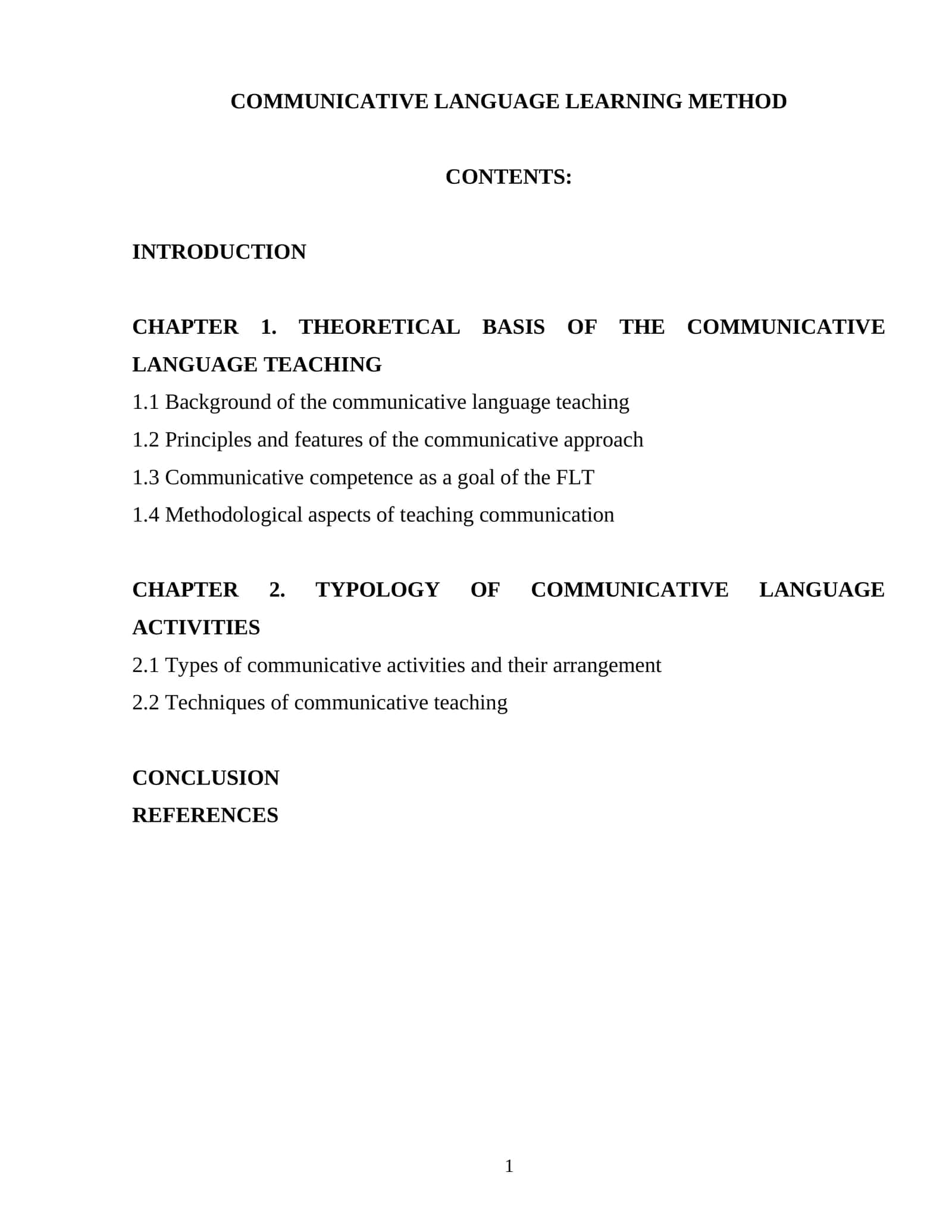 COMMUNICATIVE LANGUAGE LEARNING METHOD
