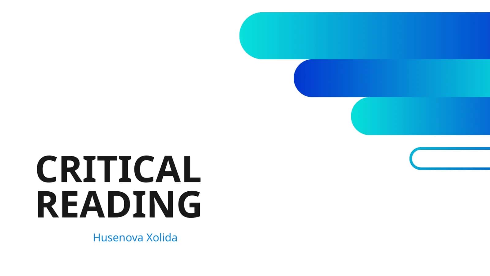 CRITICAL READING