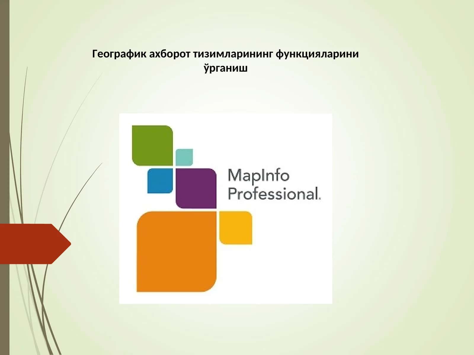 Географик ахборот тизимларининг функцияларини ўрганиш