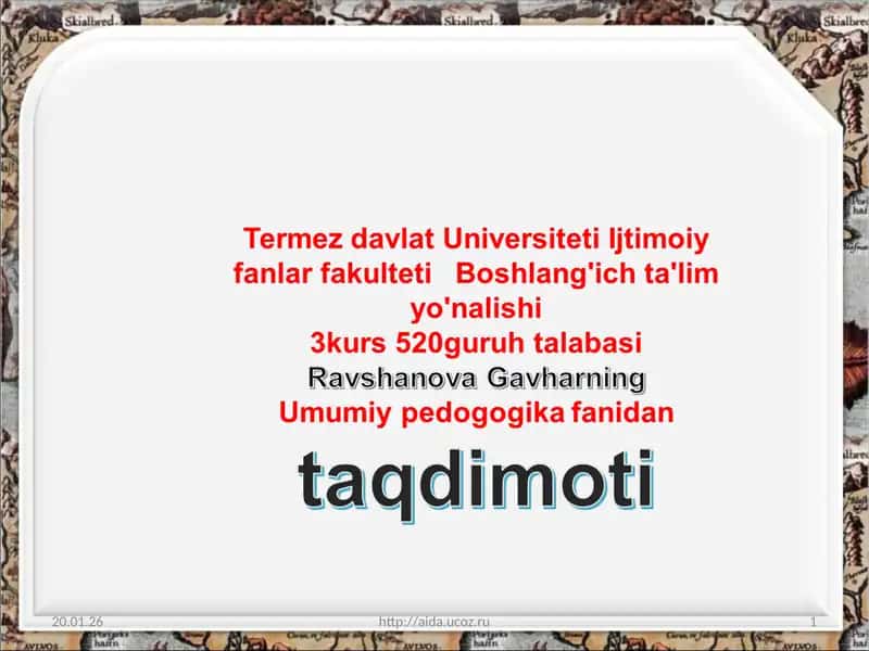 Tashkiliy hujatlar haqida tushuncha va ularga oid hujjatlar